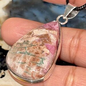 Pink Cobalt Calcite Pendant 1 7/8”